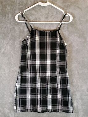 Romwe Monochrome Checkered Mini Dress Size Small (4) Excellent Condition